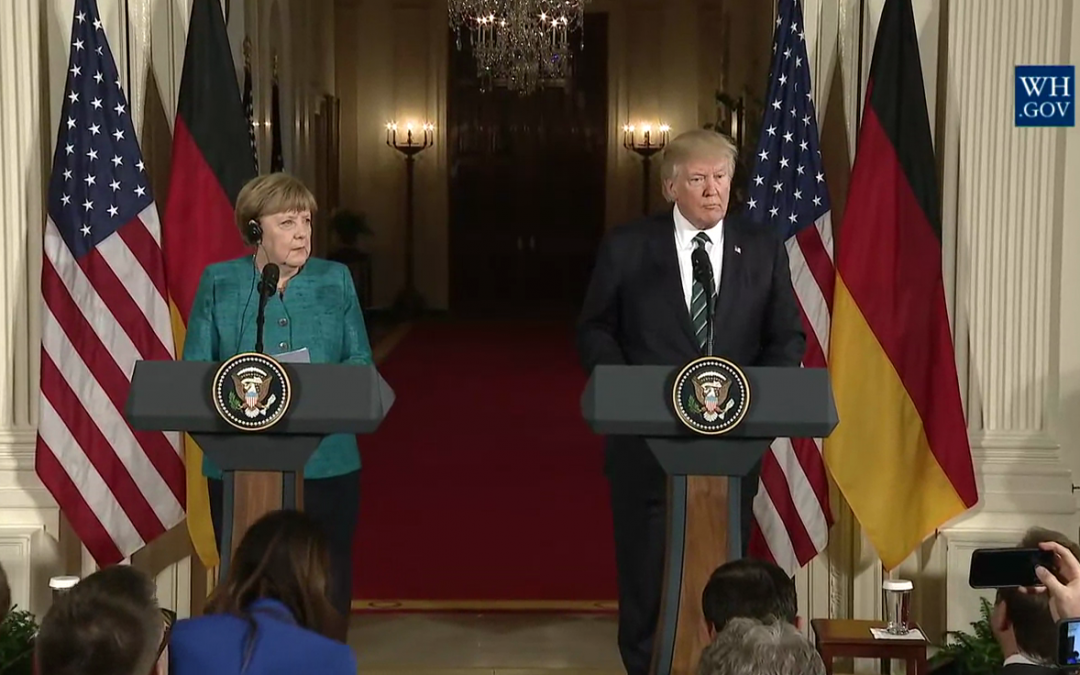 Angela Merkel and Donald Trump
